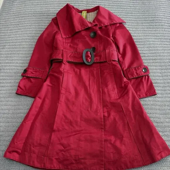 Soia & Kyo Trench Coat Women’s Size Small Winter Fall City Career Office Read - Picture 3 of 13